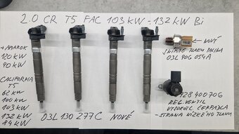 vw T5 revidované vstřikovače 2,5 TDi a 1,9 TDI možno sada - 4