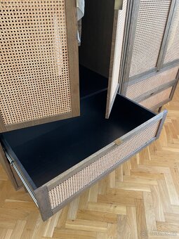 Šatní skříň s vídeňskou pleteninou Aries 2ks - 4