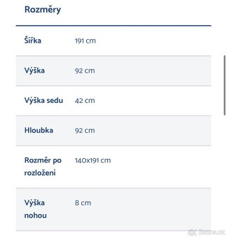 Rozkládací pohovka - světle šedá - 4