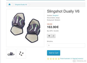 Slingshot Luna 133 kiteboard dětský/dámský + pady Dually V6 - 4
