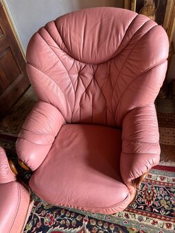 Italská kožená sedačka 3+1+1, 4667 - 4