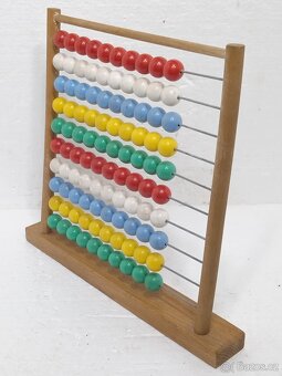 Retro dřevěné dětské počítadlo ČSSR - 4