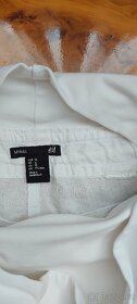 Bílé lněné těhotenské kalhoty H&M, vel. 42 - 4
