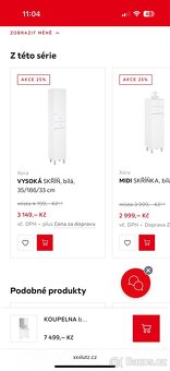 Koupelnová sestava skříněk, umyvadla a zrcadla - 4