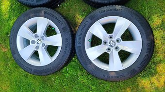 Alu Škoda Fabia 3, 5x100 R15 s pneu 185/60 R15, DOT 0724 - 4