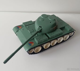 Plechový Tank na baterii, ites, stará hračka - 4
