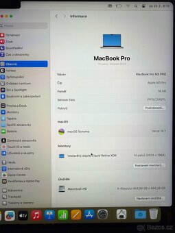 NOVÝ APPLE MACBOOK PRO 14” 2024 M3PRO/512B/18GB - 4