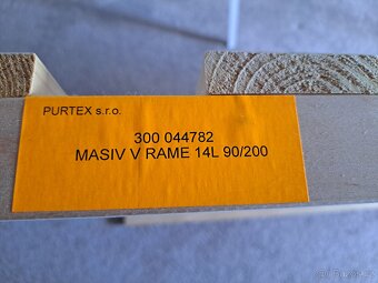Kovová postel 90x200 + rošt z masivu - 4