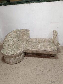 Rohová rozkládací sedací souprava s úložným prostorem - 4