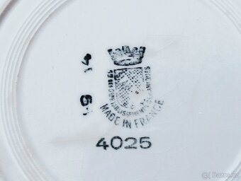 STAROŽITNÝ ART DECO FAJÁNS TALÍŘ SAINT AMAND LES EAUX FRANCI - 4
