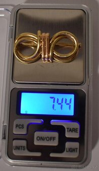 Starožitná zlatá brož - vintage - 4