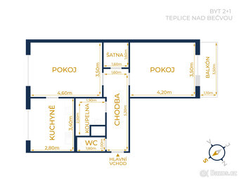 Pronájem, byt 2+1, Teplice nad Bečvou - 4