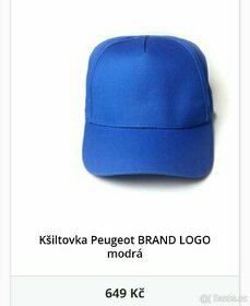 Kšiltovka pánská Peugeot modrá - 4