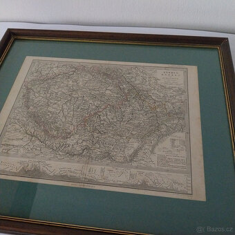 Mapa Čechy, Morava, Slezsko, 1884 - 4