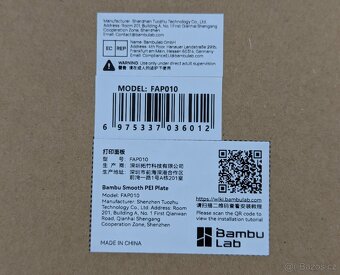 NOVÁ Bambu Lab X1/P1/A1- Oboustranná podložka Smooth PEI - 4