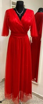 48-52 NOVÉ plesové šaty MODRÉ TŘPYTIVÉ - 4