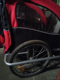 Vozík za kolo pro 2 děti nebo na kočár s rukojetí - 4