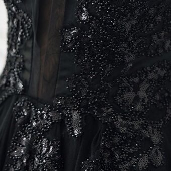 NOVÉ plesové šaty ČERNÉ - 4