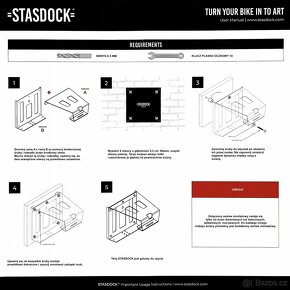 Nástěnný designový držák na kolo "STASDOCK" - 4