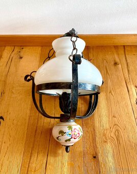 Stará kovaná lampa ve stylu petrolejky - 4