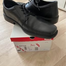 Pánské kožené polobotky Rieker, vel. 47 - 4