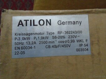 Nový elektromotor ke stolní pile ATIKA HT315 - 4