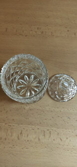Skleněný tác,slánka,cukřenka - 4