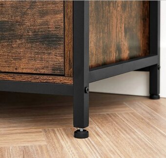 Televizní stolek - rustikální se 3 zásuvkami - 4