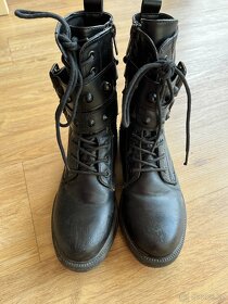 Nádherné podzimní černé boty na zip s přeskami - velikost 37 - 4