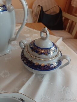 Porcelánový čajový servis a talíř grácie s děťátkem TOP STAV - 4