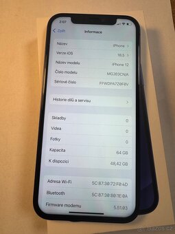 Apple iPhone 12 64gb kondice baterie 100% po výměně LCD  - 4