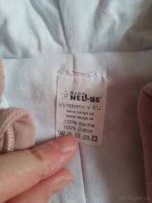 Baby Nellys Kombinéza s dvojitým zapínáním, s kapucí a oušky - 4