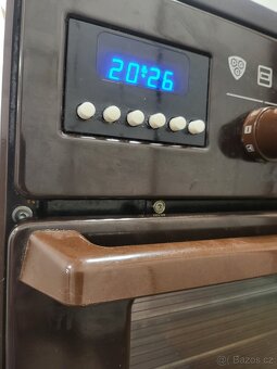 hnědý sklokeramický sporák, šíře 55cm - 4