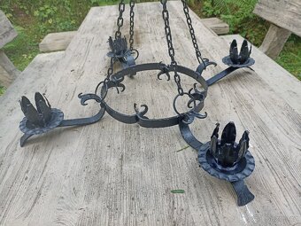 Kované lustry, svítidla, stylové 3 ks - 4