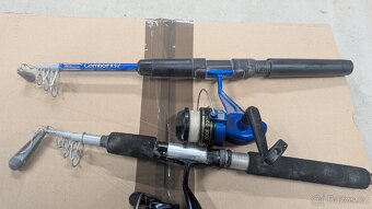 Rybářské pruty s navijáky a podběrák - 4