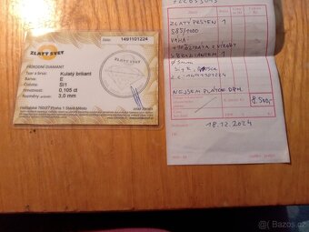 Zlatý prsten s diamantem - 4