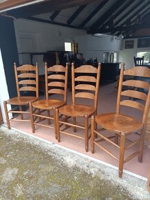4X Masivní dubové židle - vysoké . - 4
