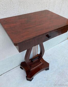 Biedermeier stolík lýrovka - 02 - 4