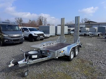 Přívěsný vozík 300x150cm, minibagr, 2700kg, nájezdy - 4