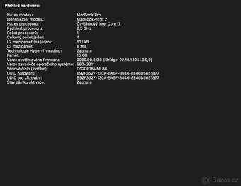MacBook Pro, rok 2020, rozměr 13,3'' - 4