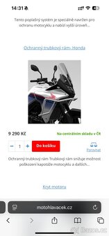 Honda Transalp padací rám horní originál nový - 4