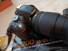 Prodám jako nový nepoužívaný NIKON 3200 AF-SDX ED VR - 4