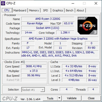 GIGABYTE AB350M-DASH + RYZEN 3 2200G + 16GB RAM DDR4 2400 - - 4