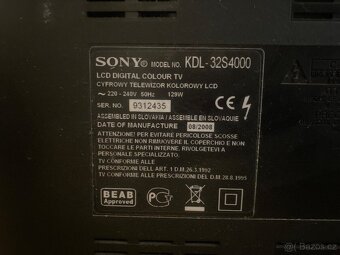 Televize Sony Bravia 32” bez DO PRODEJ/VÝMĚNA ZA MOBIL - 4