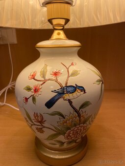 Stolní lampa Orientální krémová keramika. - 4