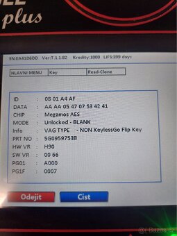 Vystřelovací autoklíč MQB Škoda VW 434Mhz 3-tlačítka - 4