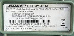 BOSE FreeSpace 51 - venkovní repro - 4