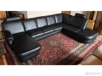 Moderní kožená sedací souprava ve tvaru "U", 3275 - 4