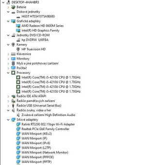 HP 350 G1,i5-4210U,WIN 10,HDD 750GB,RAM 8GB,15.6 palců - 4