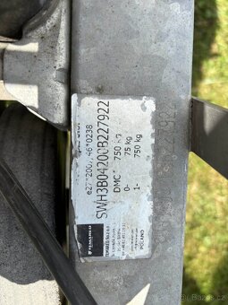 Přívěs na loď TEMARED – 750 kg, kobercové opěry (TK do 2027) - 4